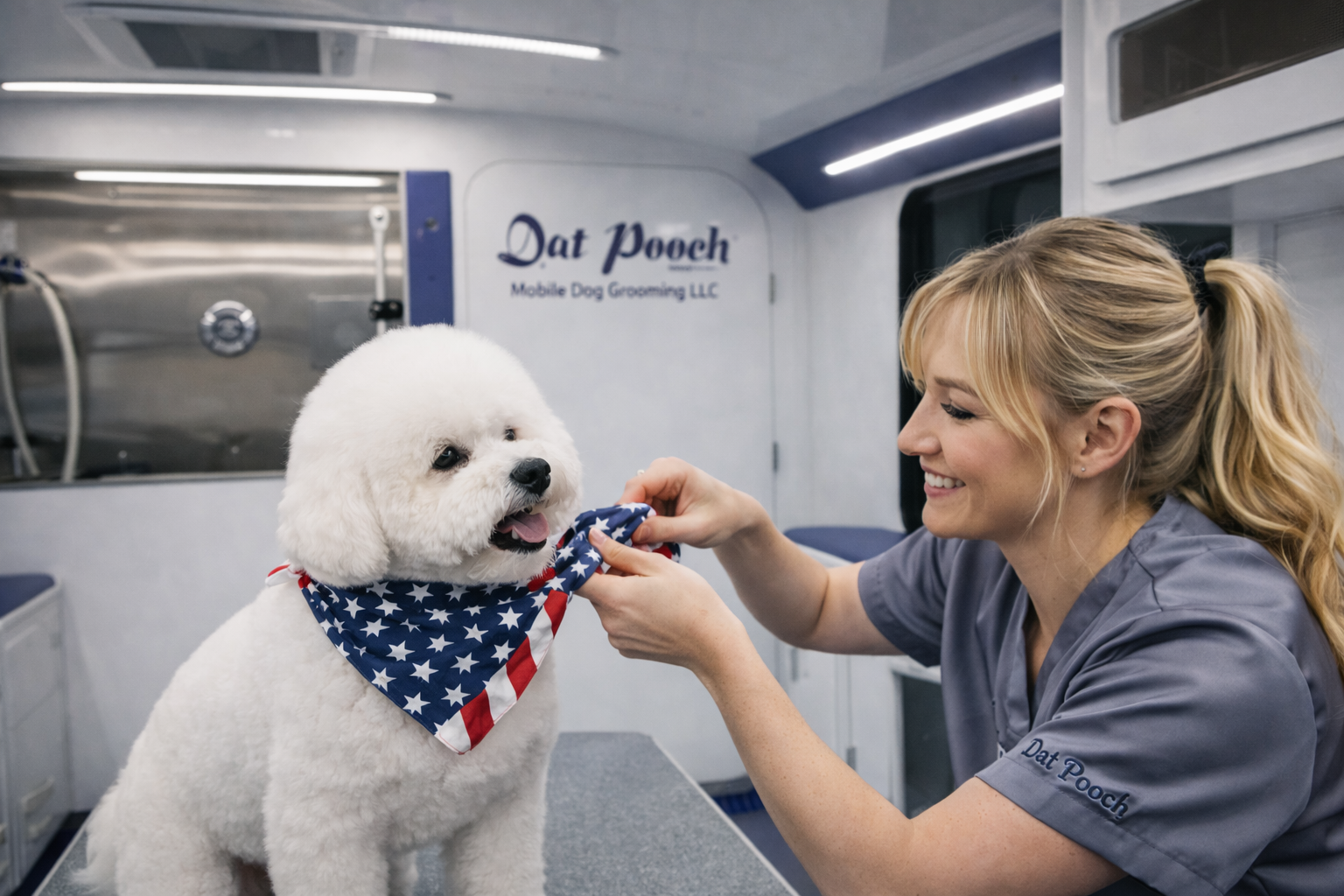 Dat Pooch van interior bandanna